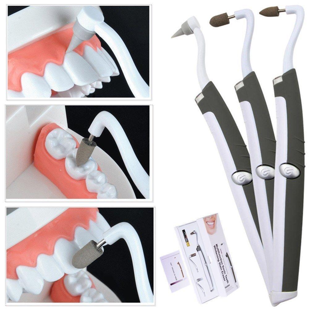 Sonic Zahnfleckenentferner mit Plaqueentfernung – 30.000 Vibrationen, LED Licht, 3 Aufsätze