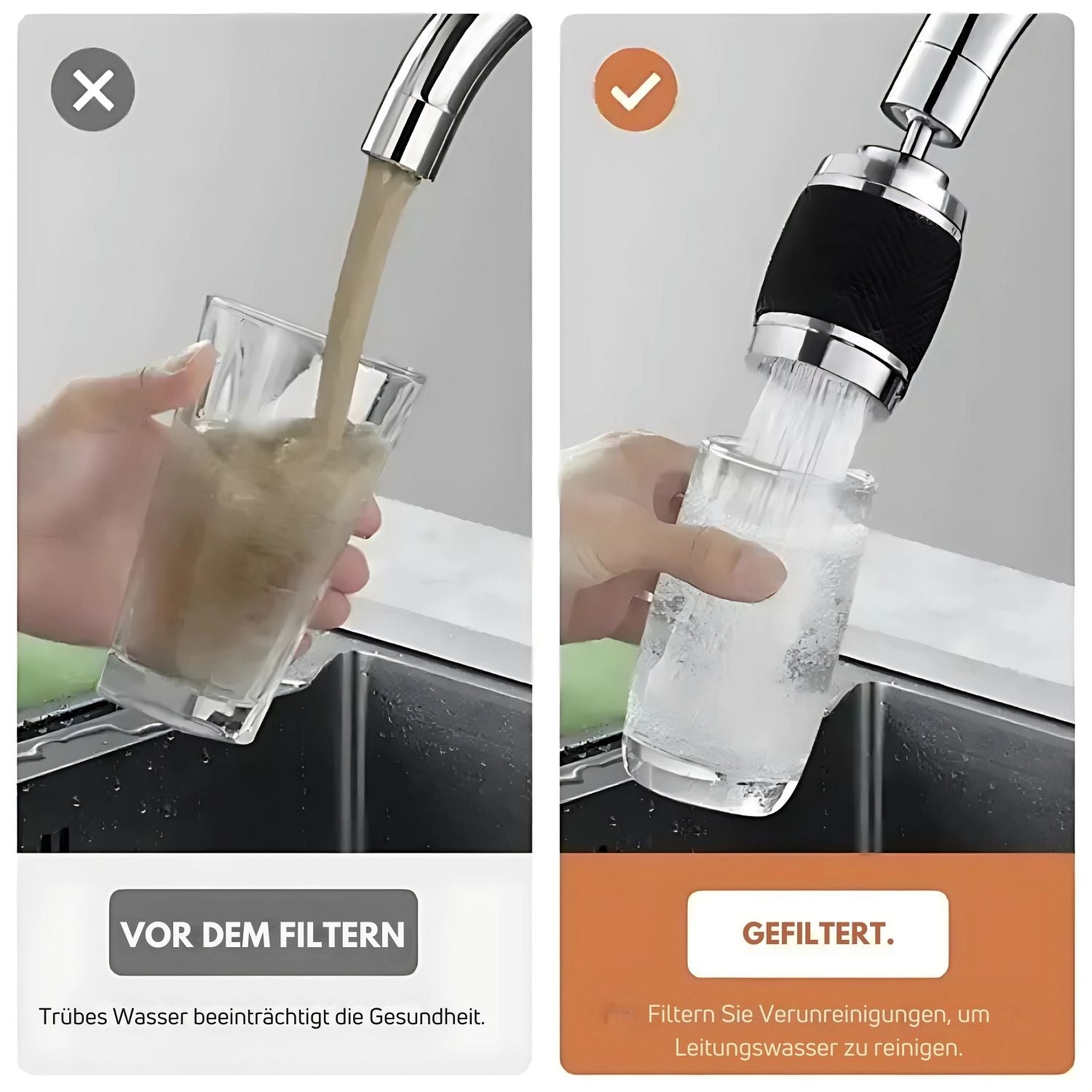 Zelara – Nie wieder trübes Wasser oder Wasserspritzer in deinem Waschbecken!