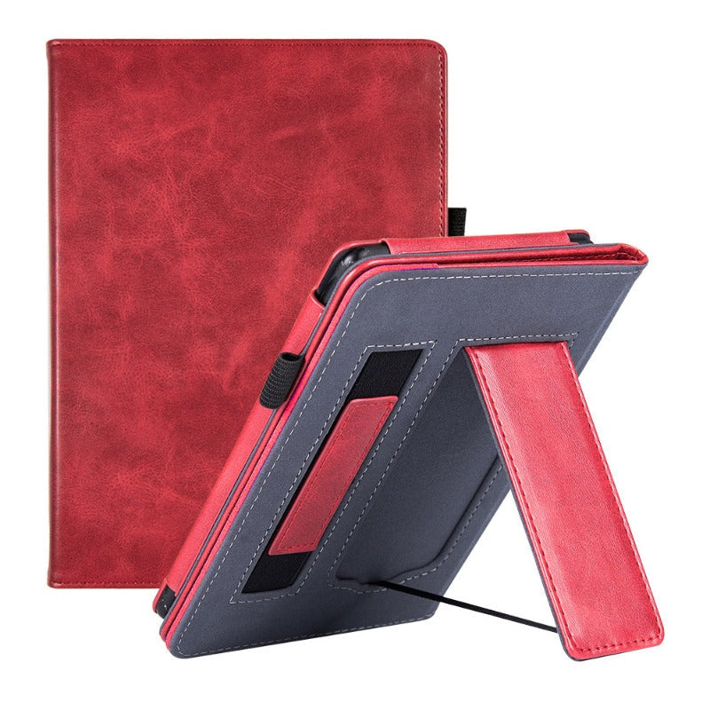 PU-Leder-Folio-Hülle mit Standfunktion und Handschlaufe für 6,8&quot; Kindle Paperwhite