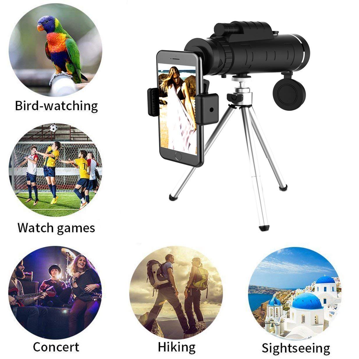 Starscope HD Monokular – Hochleistungswasserdichtes Teleskop mit Smartphone-Halter &amp; Stativ