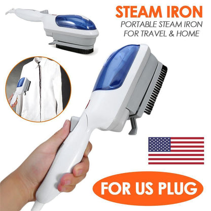 Tragbares Dampfbügeleisen Reisebügeleisen mit Bürstenaufsatz für vertikal &amp; horizontal – Kompaktes Handgerät mit Temperaturregelung