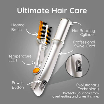 Professionelle 2 in 1 Rotierende Eisen-Haarbürste