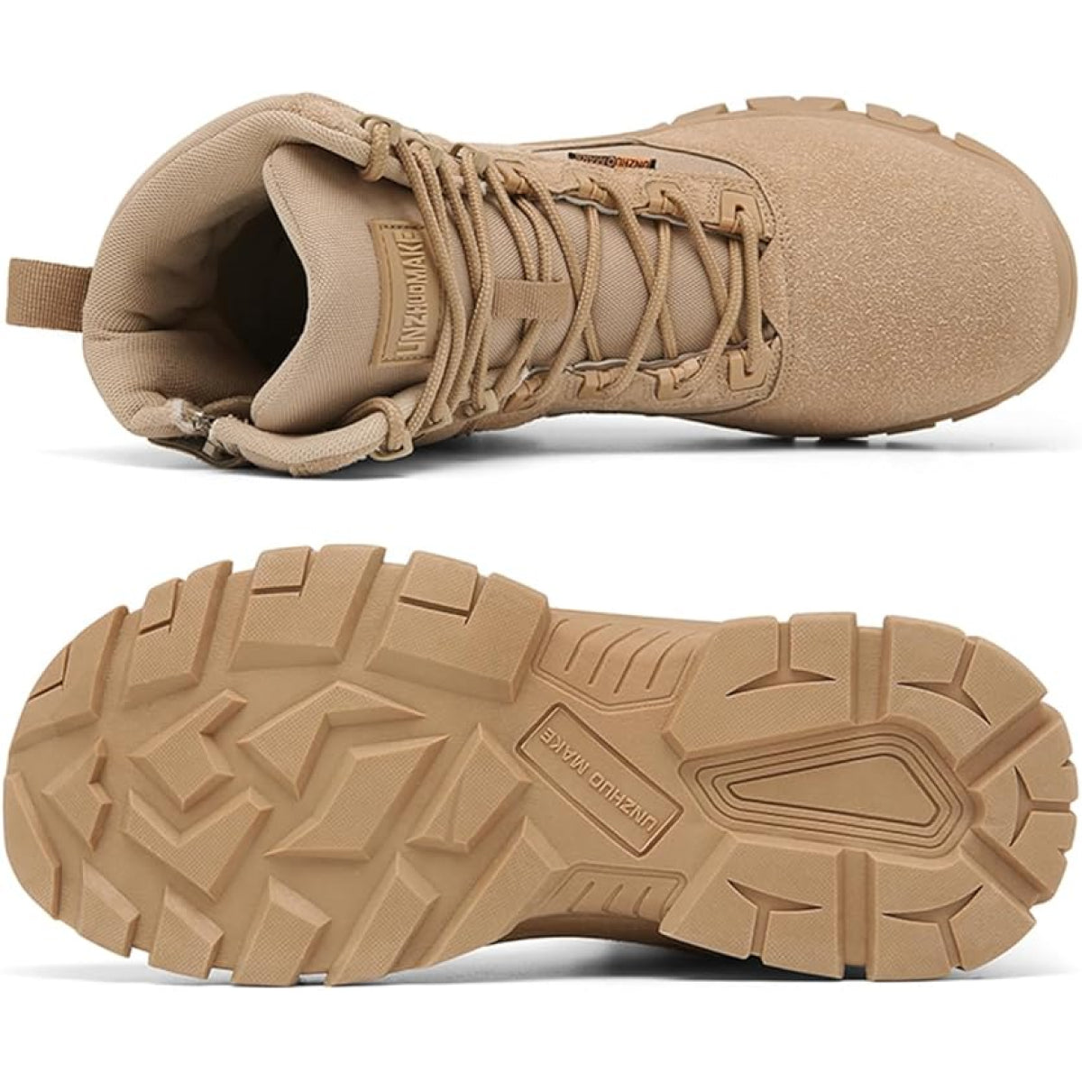 Taktische Herrenstiefel wasserdicht, robust, mit Echtleder, rutschfest für Outdoor &amp; Wandern