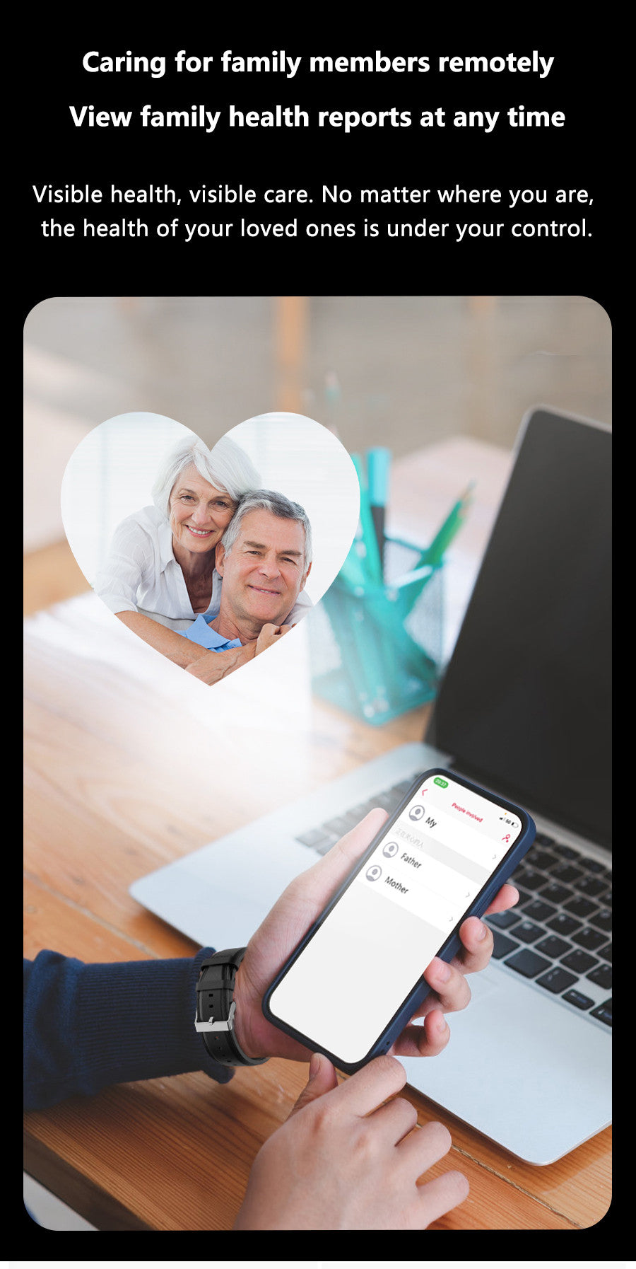 Gesundheitsüberwachungs-Smartwatch – Blutdruck- und ECG-Funktionen für tägliche Einblicke