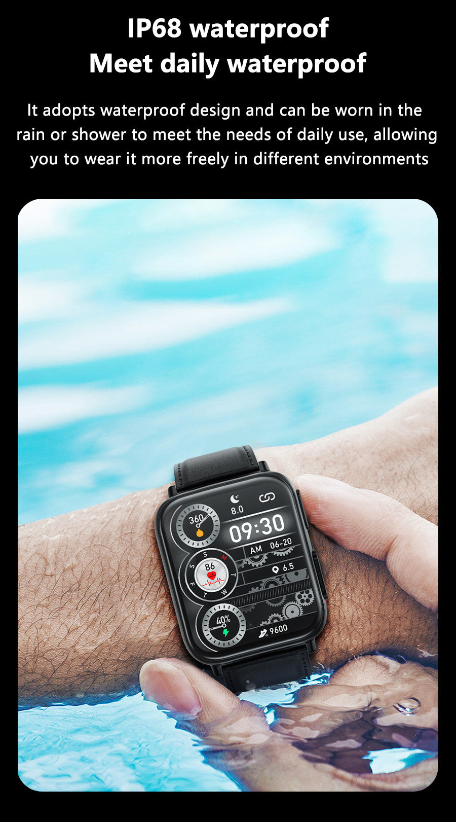 Gesundheitsüberwachungs-Smartwatch – Blutdruck- und ECG-Funktionen für tägliche Einblicke