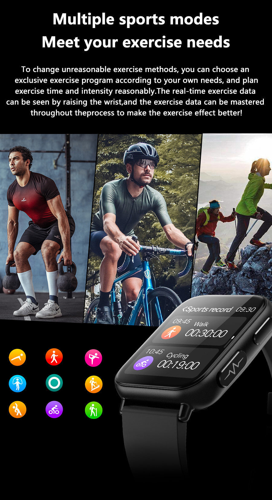 Gesundheitsüberwachungs-Smartwatch – Blutdruck- und ECG-Funktionen für tägliche Einblicke