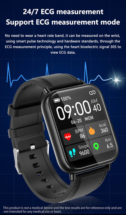 Gesundheitsüberwachungs-Smartwatch – Blutdruck- und ECG-Funktionen für tägliche Einblicke