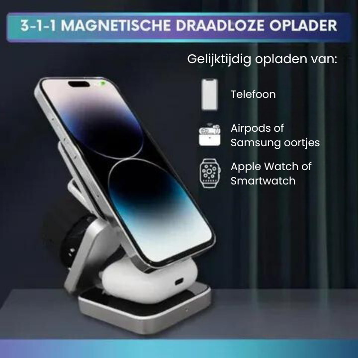 Unendliche Leistung – 3-in-1-Wireless-Ladegerät