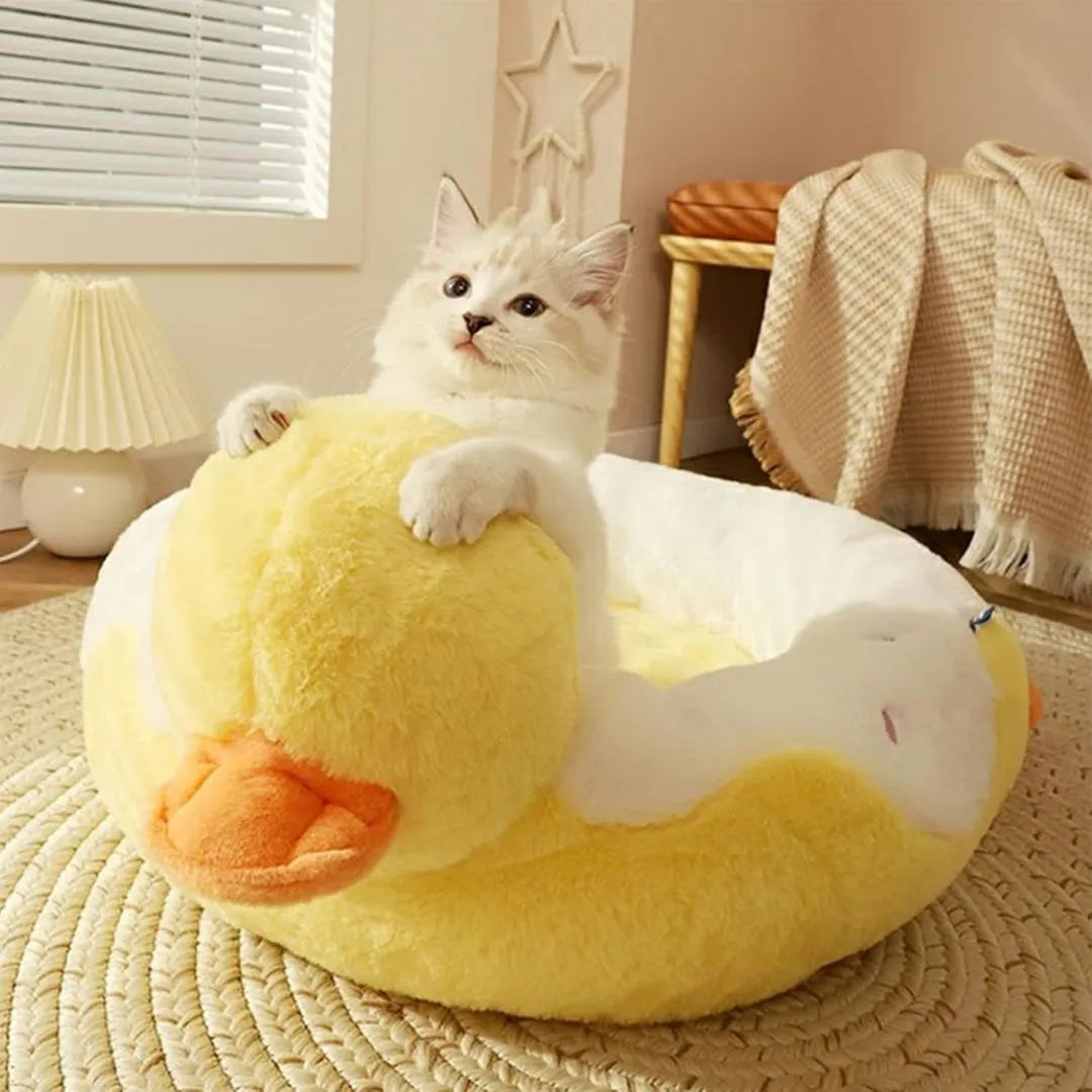 Weiches Katzenkuschelbett | Gemütliches Katzenbett zum Schlafen