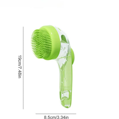 Hundebürste mit Seifenspender – Sanfte Waschbürste zur Fellreinigung &amp; Hautpflege