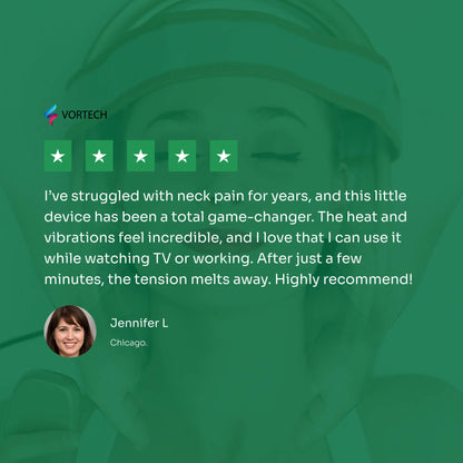 Nackenstrecker-Massagegerät mit Vibe-Technologie, Wärmetherapie &amp; kabellos