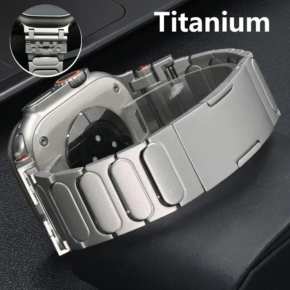 Titanium Elite Band für Apple Watch Ultra – Schlanker, langlebiger 44mm-49mm Riemen für Series 5 bis 10