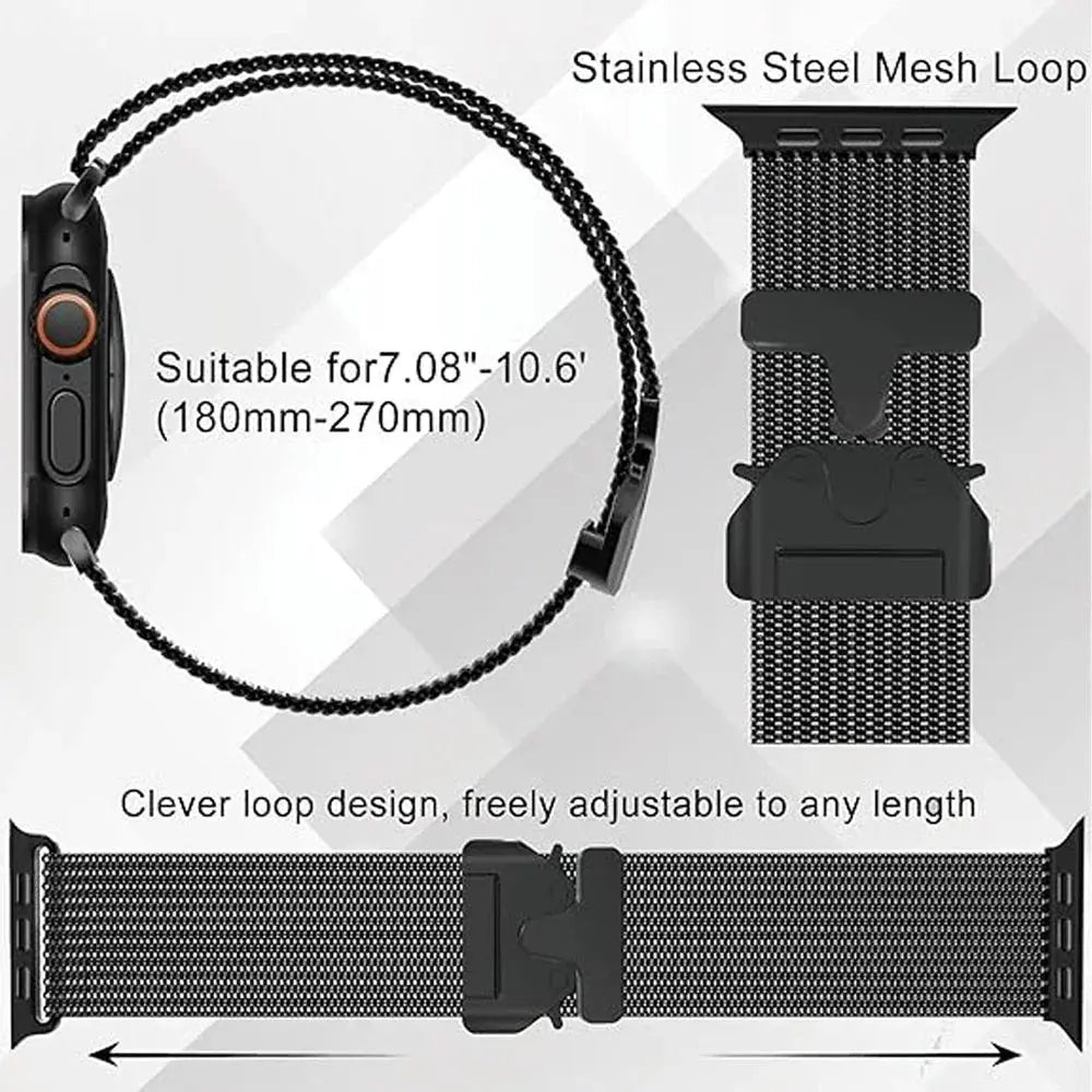 TitanMesh Pro - Exklusive Titan Milanese Loop Band für Apple Watch Series 10