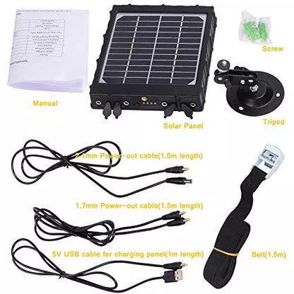 Solar Panel Kit 12V/6V/9V mit 8000mAH wiederaufladbarer Lithium-Batterie, Outdoor-wasserfest für alle Wildkameras, Jagd- &amp; Trailkameras | BL8000