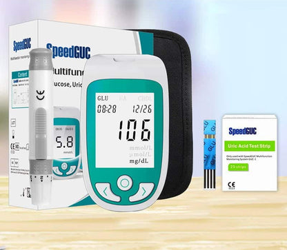 3 in 1 Multifunktionaler Gesundheitsmonitor (Cholesterin, Glukose &amp; Harnsäure)