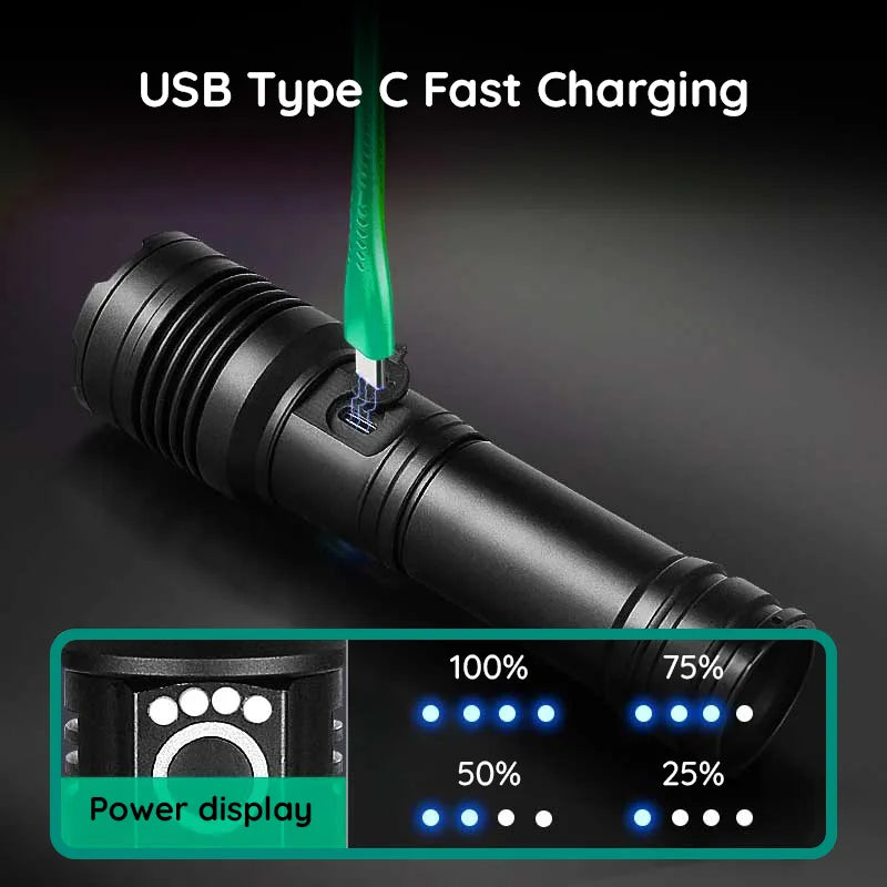 USB leistungsstarker Taschenlampe