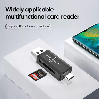 2 in 1 USB Type-C SD- und TF-Kartenleser-Adapter