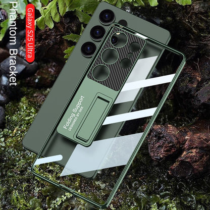 Ultra dünne elektroplattierte Phantom klare Telefonhülle mit Kickstand für Samsung Galaxy S25 Ultra