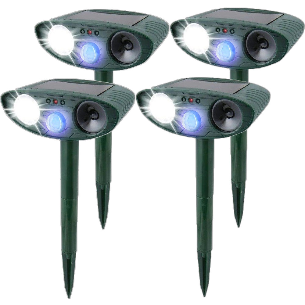 Ultraschall Kaninchenvertreiber – Solarbetrieben und blinkendes Licht – Befreien Sie sich von Kaninchen