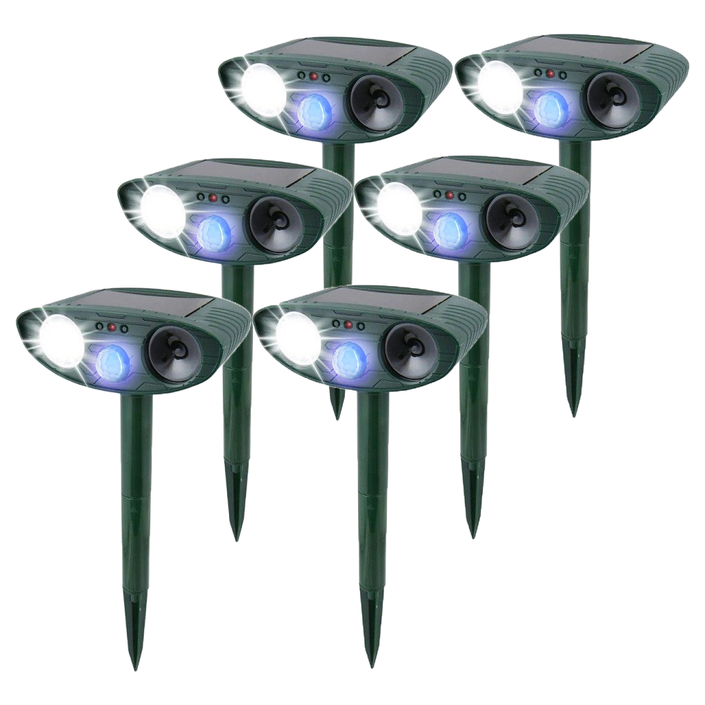 Ultraschall Kaninchenvertreiber – Solarbetrieben und blinkendes Licht – Befreien Sie sich von Kaninchen