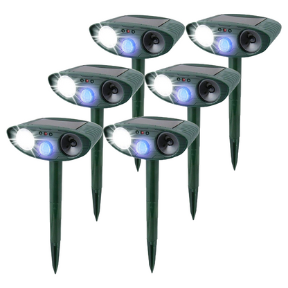 Ultraschall Kaninchenvertreiber – Solarbetrieben und blinkendes Licht – Befreien Sie sich von Kaninchen