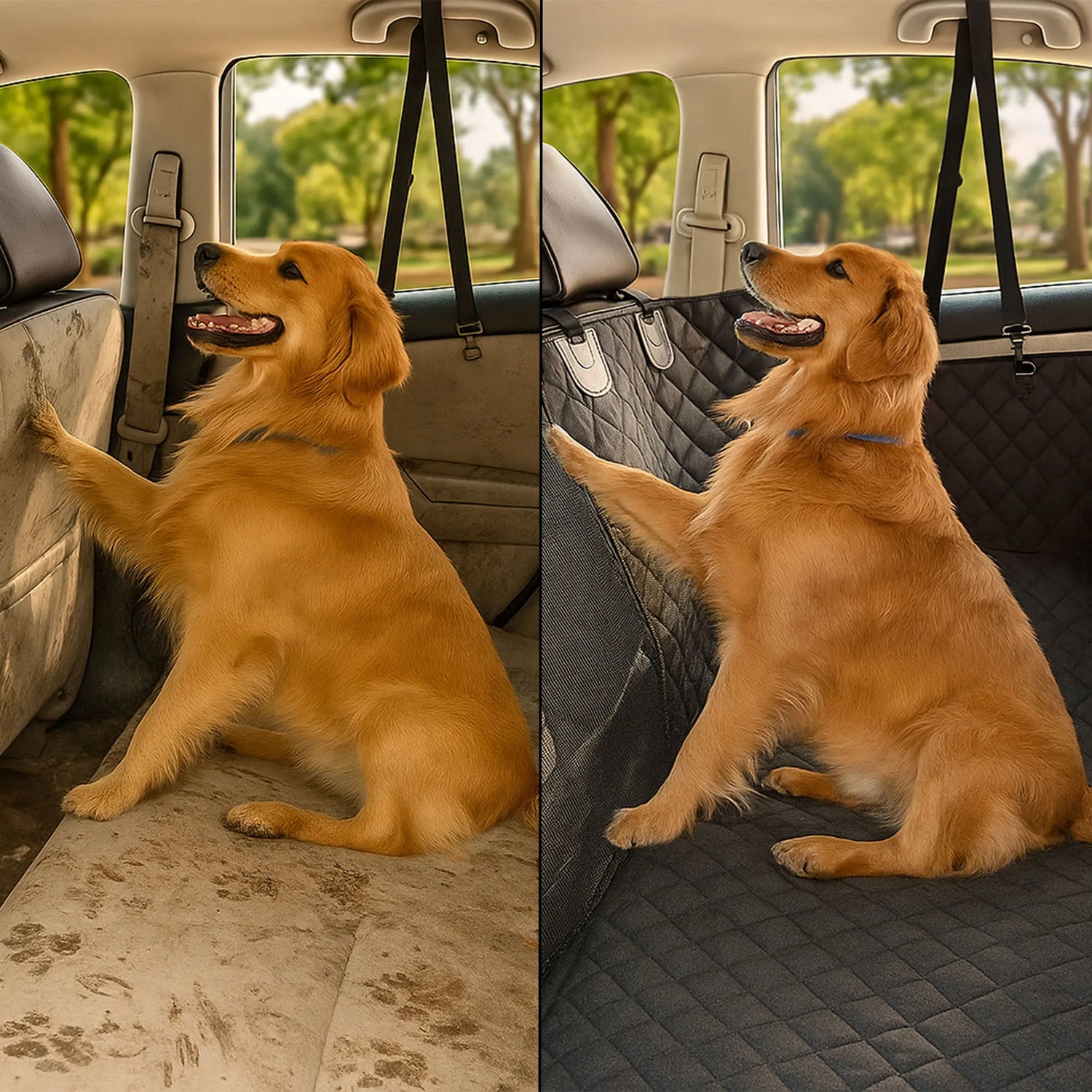 Autoschondecke Rückbank Hund – Wasserdicht &amp; rutschfest