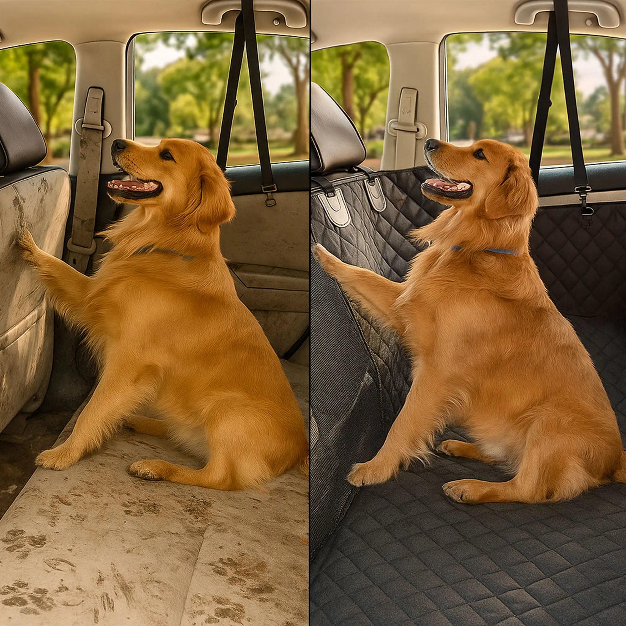 Autoschondecke Rückbank Hund – Wasserdicht &amp; rutschfest