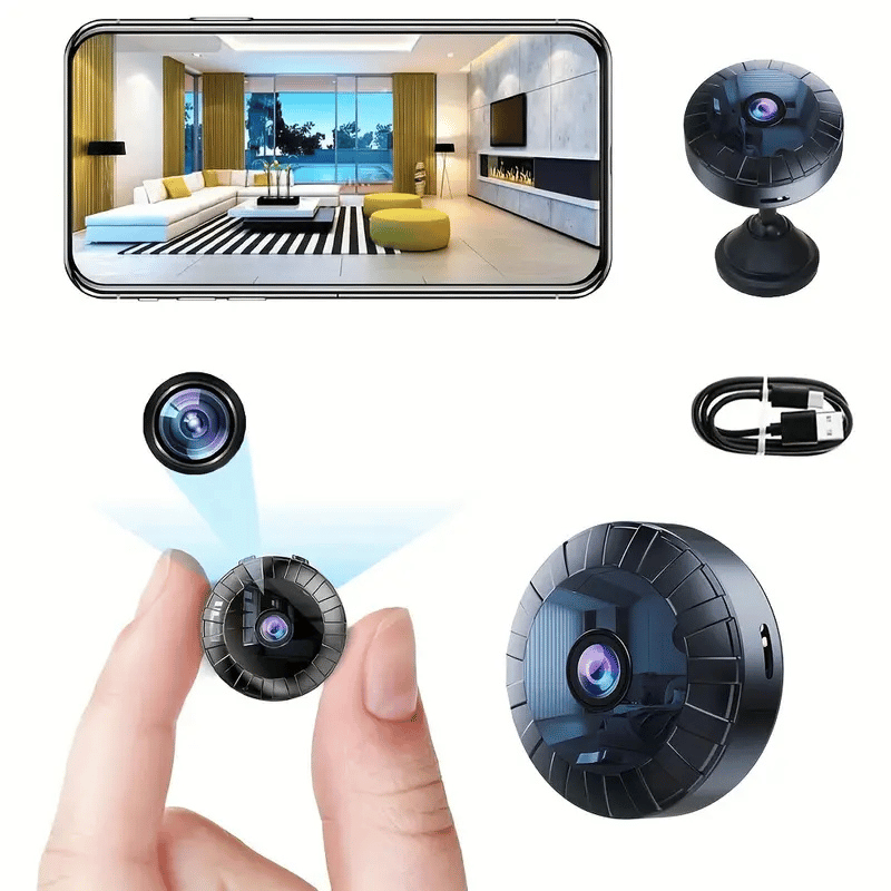 Mini 4K WiFi Überwachungskamera - Kabellos, wasserdicht &amp; mit Nachtsicht