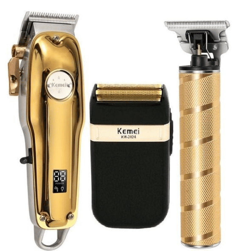 Professionelles Haarschneideset 3-in-1 - Kabelloses Trimmer-Set mit LED-Anzeige