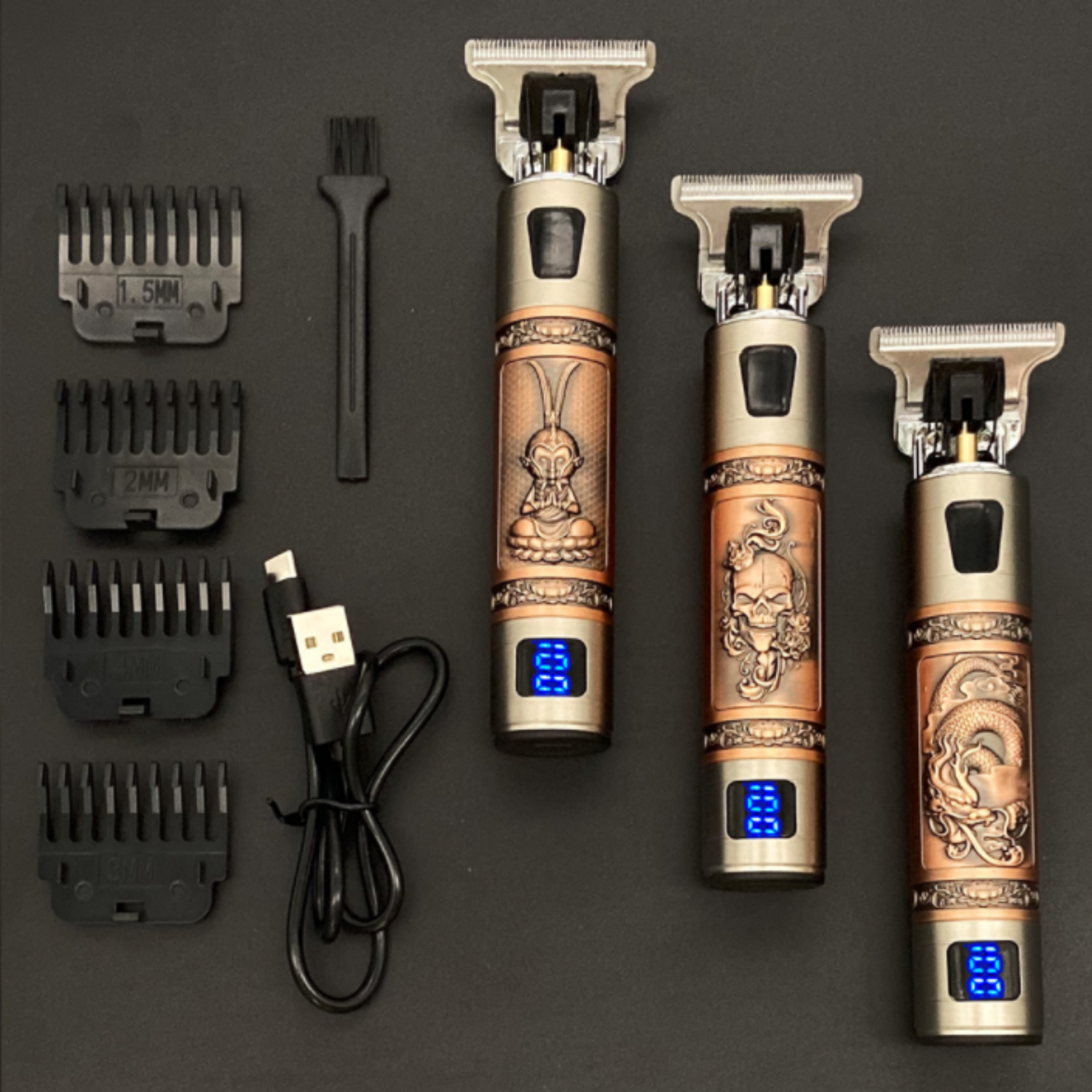 Zelara™ Totenkopf-Vintage-Trimmer | Der diesjährige Barber-Trend! - Wiederaufladbar inkl. Aufsätzen