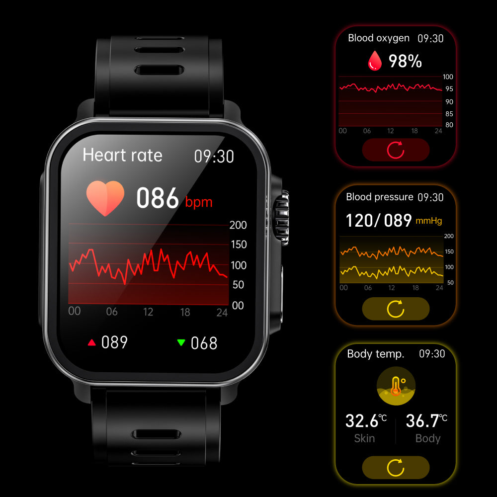 Zelara VEE Bluetooth Anruf EKG/EKG Blutsauerstoff Schlafüberwachung Musik SmartWatch