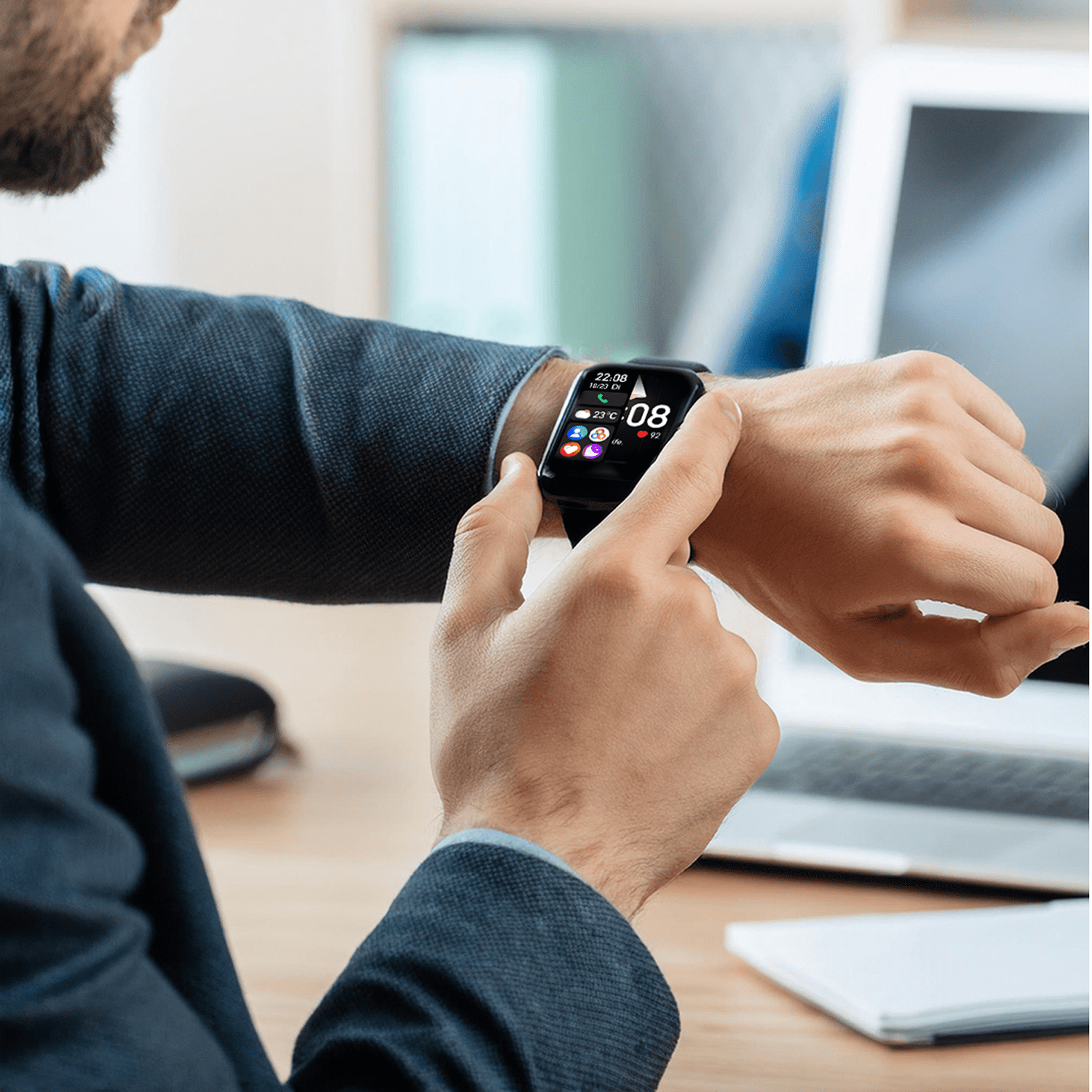 Smart Fitness Uhr mit Blutdrucküberwachung – Tracker für Gesundheits- und Aktivitätsüberwachung