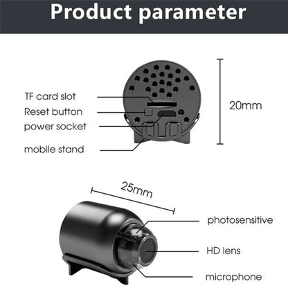 Wasserdichte 24/7 HD Mini-Kamera mit Nachtsicht
