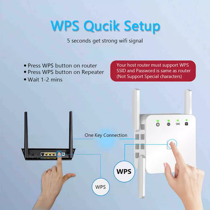 5G Repeater WiFi Langstrecken 1200Mbps Wifi Extender Router Signal Wi fi Verstärker Netzwerk Wi-fi Booster 2.4G Wi-fi Repeater