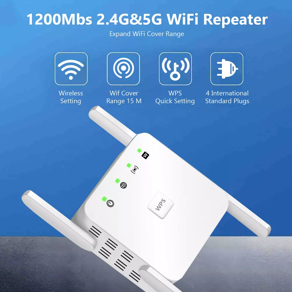 5G Repeater WiFi Langstrecken 1200Mbps Wifi Extender Router Signal Wi fi Verstärker Netzwerk Wi-fi Booster 2.4G Wi-fi Repeater