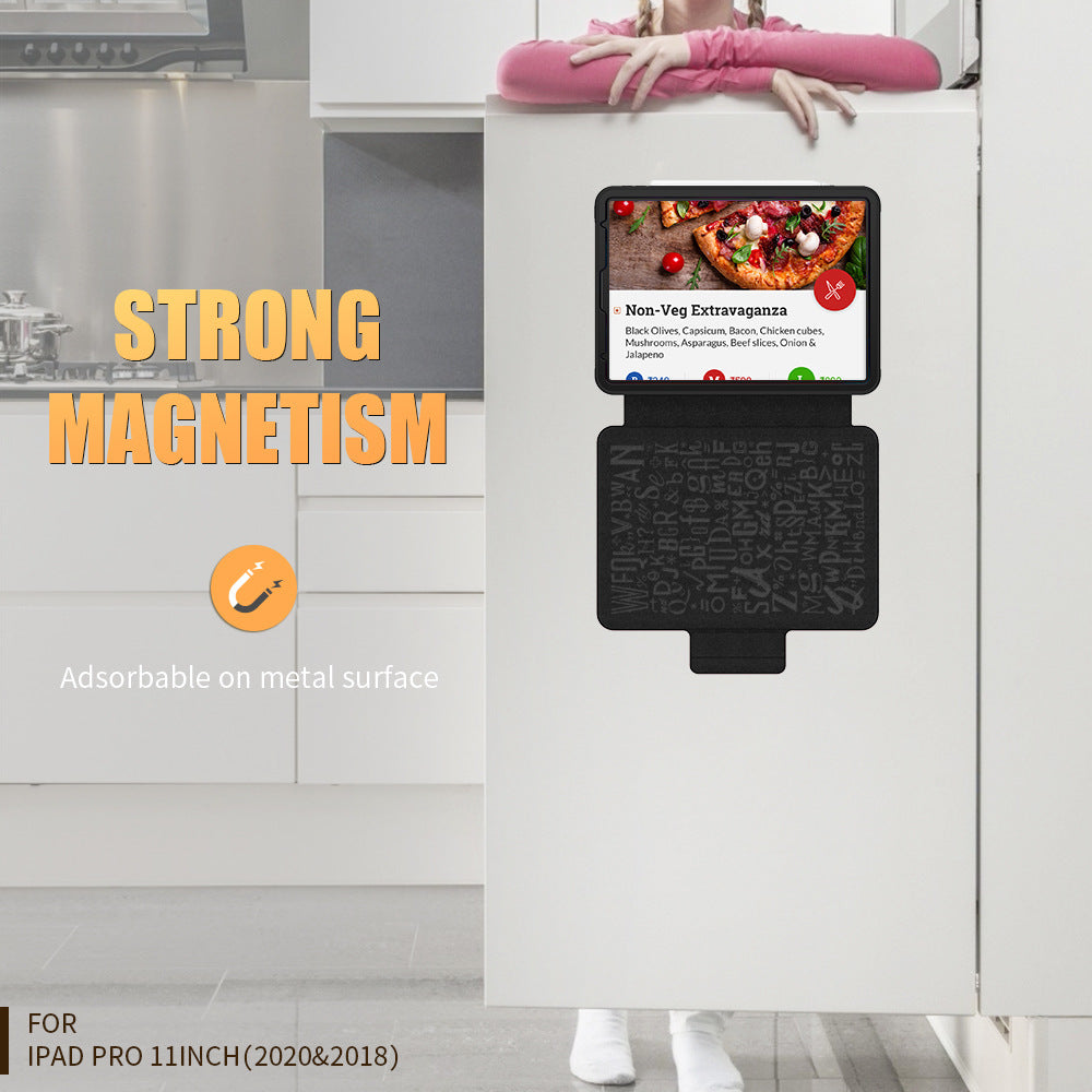 Mit Kartensteckplatz Leder-Tablet-Hülle mit automatischem Schlaf-/Wach-Ständer mit mehreren Winkeln