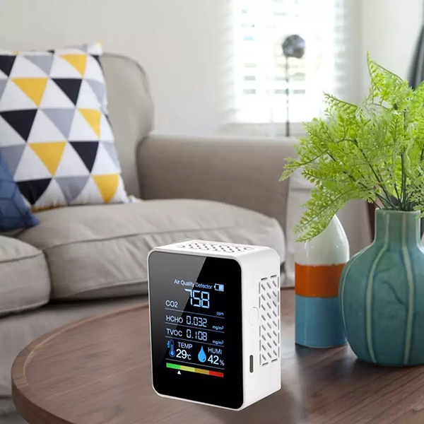 Tragbares CO2-Messgerät mit NDIR-Sensor und Luftqualitätsmonitor für Innenräume