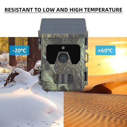 4G Solar Jagdkamera mit 2,0-Zoll-TFT, 2K 30MP, Infrarot, APP Fernbedienung &amp; Online-Video