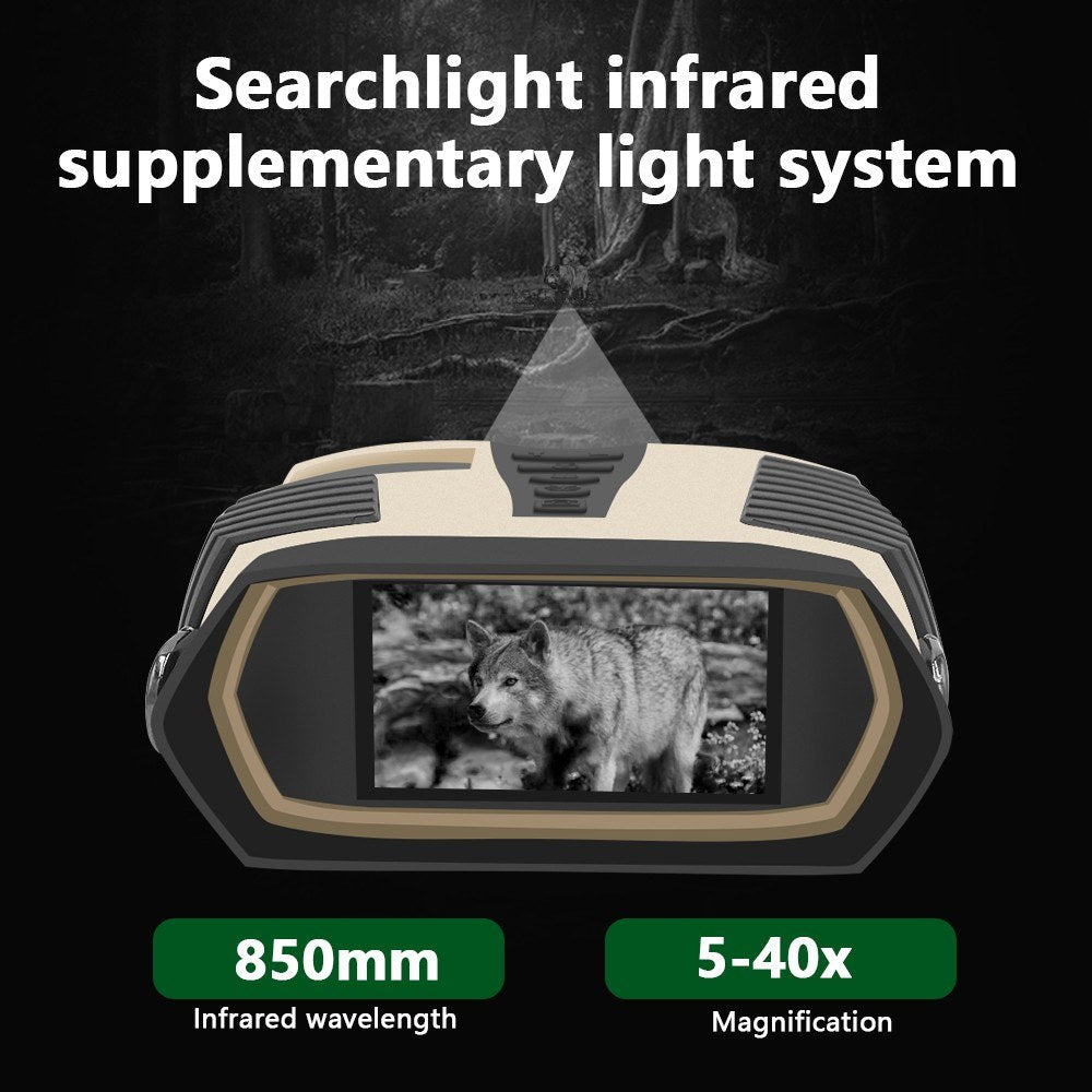 Wasserdichte IP65 Nachtsichtferngläser mit Kamera, 4X Optisch &amp; 8X Digitalzoom, 3 LCD, 2.5K Video, 3W IR für Jagd &amp; Outdoor
