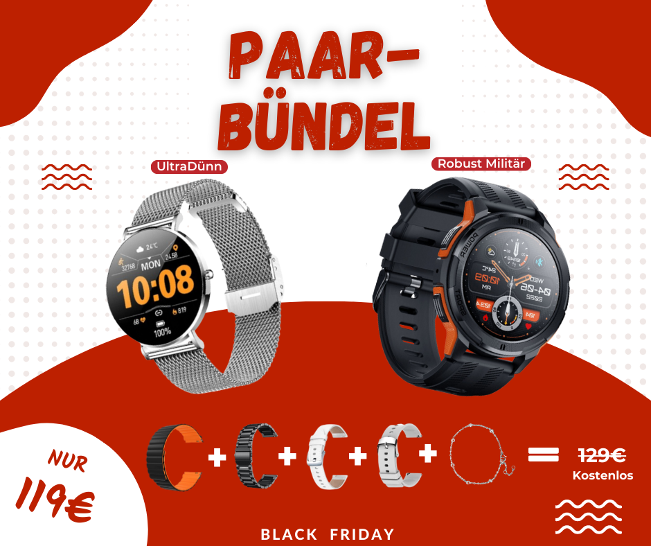 Zelara-Paar-Bündel Smartwatch