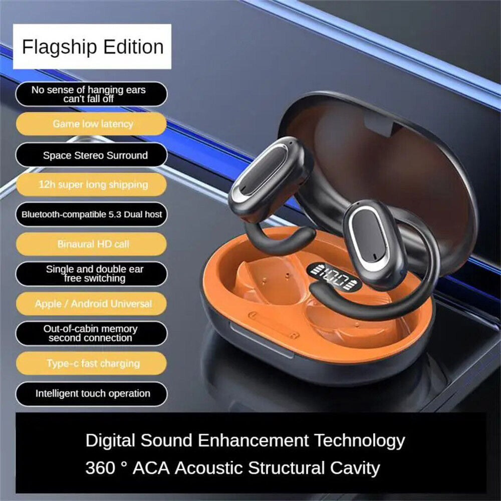 Bluetooth-Geräuschunterdrückende Ohrhörer - 5D Surround Sound Offene Ohrkopfstütze