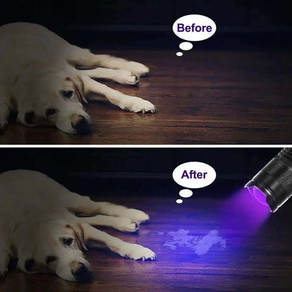 UV-Taschenlampe LED - Schwarzlichtlampe für Flecken