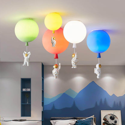 Moderne LED-Deckenleuchte &quot;Mond &amp; Astronauten&quot;