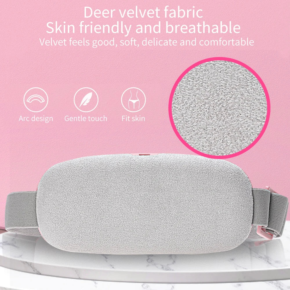 Elektrische Heizung Menstruations Vibrationspolster Gürtel Für Periodenschmerzen Linderung Krämpfe US
