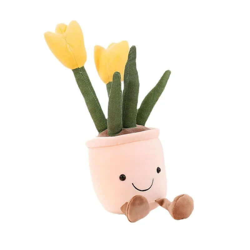 Kuschelige Blumen-Plüschfigur - Weicher Kissen-Begleiter