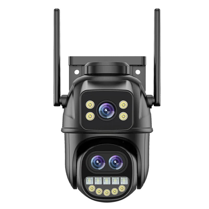 Guudgo 4K 8MP WiFi Außen Sicherheitskamera, 5X Zoom, Nachtsicht, Bewegungserkennung, 2-Wege Audio, IP66 wasserdicht, drahtlose PTZ Überwachung