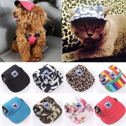 Hunde-Cap mit Ohrenlöchern &amp; Kinnriemen
