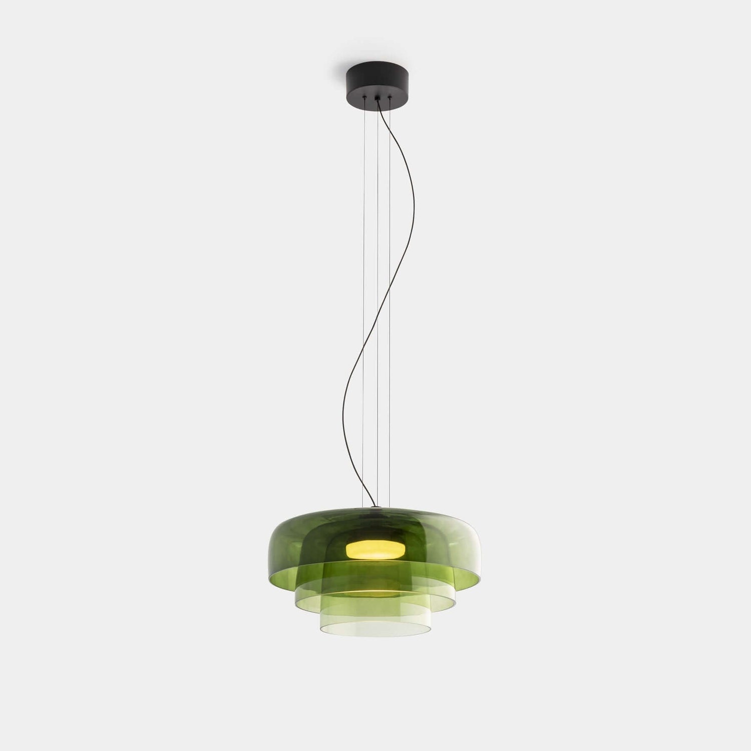 Elegante Glas-Pendelleuchte mit LED