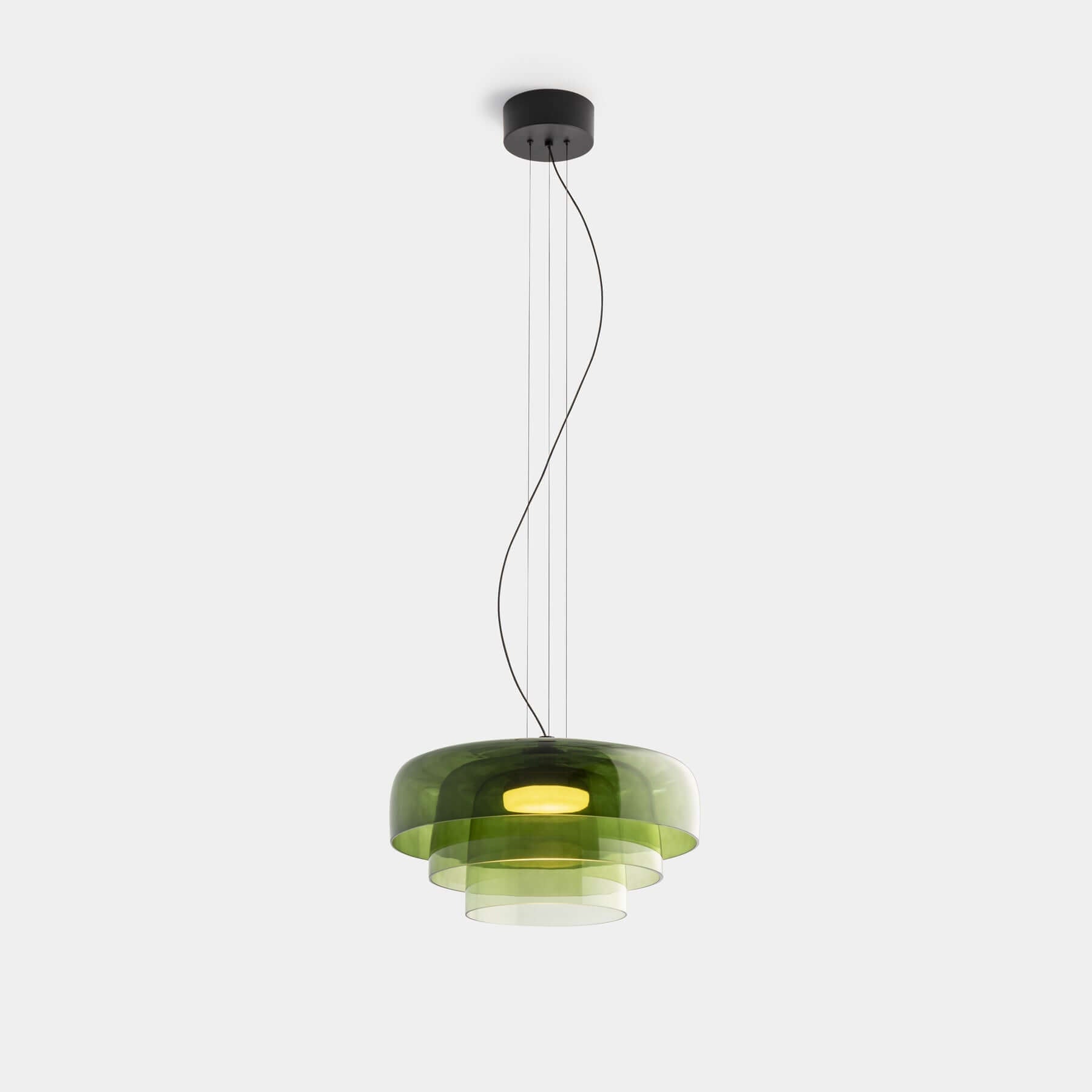 Elegante Glas-Pendelleuchte mit LED