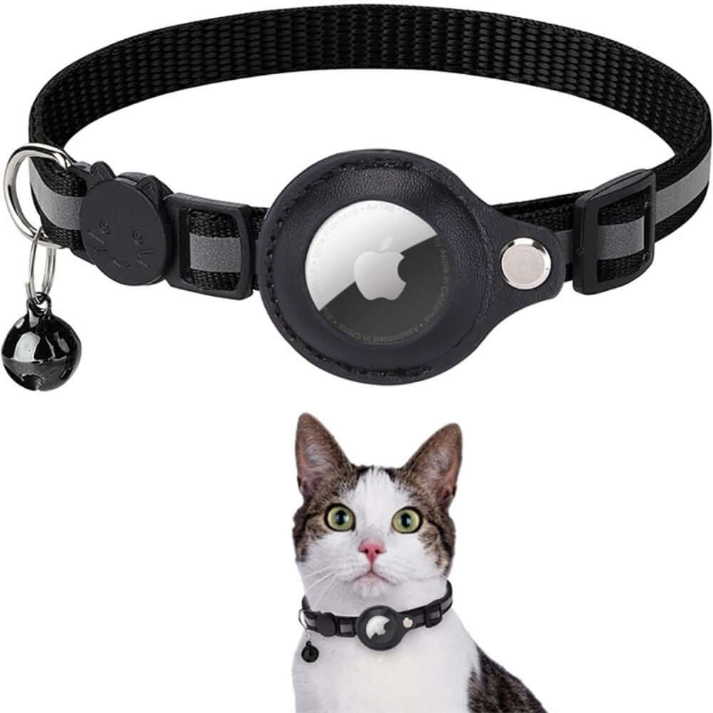 Katzenhalsband mit Sicherheitsverschluss &amp; GPS-Tracker Halterung